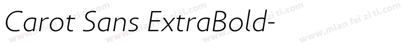 Carot Sans ExtraBold字体转换